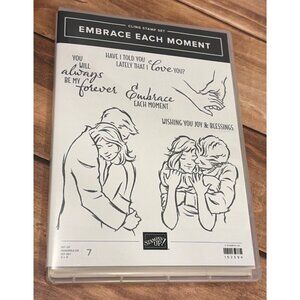 STAMPIN' UP! 152594 EMBRACE EACH MOMENT RUBBER MOUNTED STAMP SET OF 7 LOVE